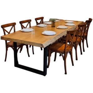 mesa-prancha-madeira-macica-borda-natural-pe-de-aco-galvanizado