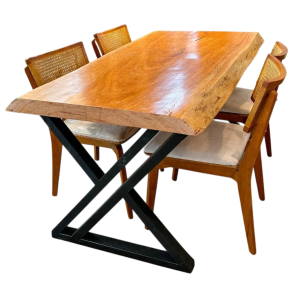 Mesa Escrivaninha de Prancha de Madeira Maciça Para Setup Gamer e Estudo