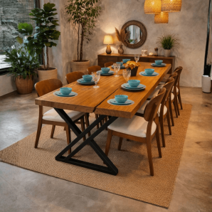 Mesa Prancha Madeira Maciça 8 a 10 Lugares Varanda Gourmet