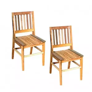 Conjunto 2  Cadeiras de Madeira Maciça - AR