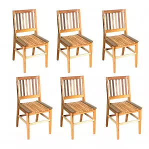 kit 6 Cadeiras AR Natural - Madeira Maciça