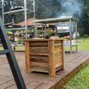 Cachepot Rústico em Madeira de demolição 