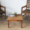 Mesa de Centro Quadrada em Madeira Rústica