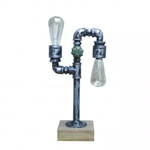 Luminária Industrial de tubo Vintage  para 2 Lâmpadas 