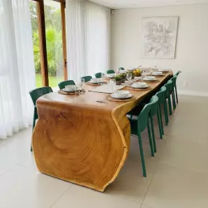 Mesa Cascata Madeira Maciça Pronta Entrega em Prancha Inteiriça