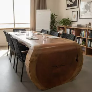 Mesa Cascata Madeira Maciça para Reunião Escritório e Sala de Jantar Grande Pronta Entrega