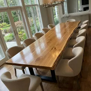 Mesa de Jantar 12 Lugares Prancha Única Costaneira Madeira Maciça Pronta Entrega São Paulo