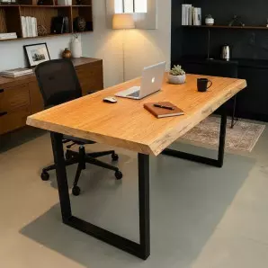 Mesa Prancha Escrivaninha de Madeira Maciça para Home Office e Escritório